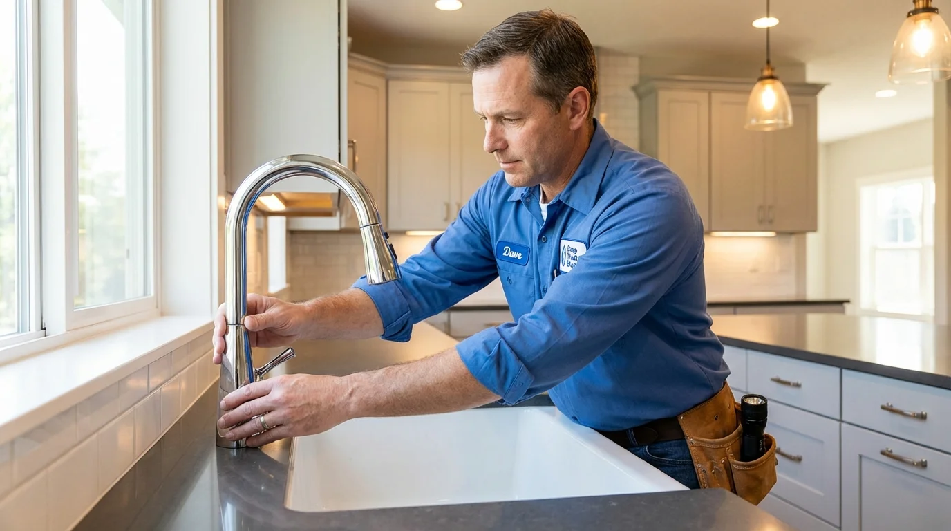 Kitchen faucet installation by Johns Plumbing LLC in Clay